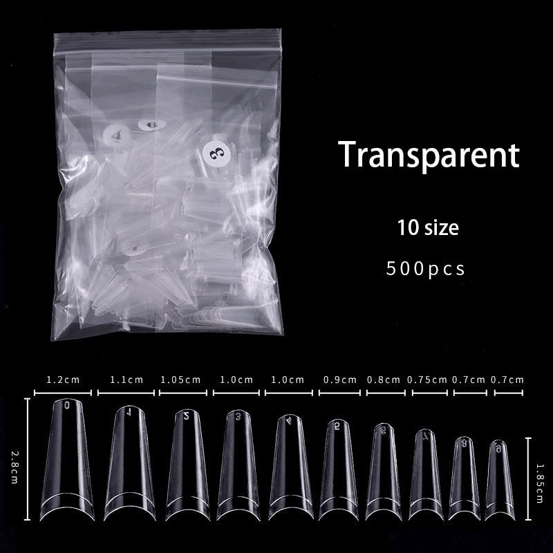 French Coffin False Nails Natural Transparent Press On Nail Art Manicure Beauty Gift