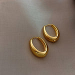 Gold Chunky Hoop Earring Gold Filled Hypoallergenic Earrings