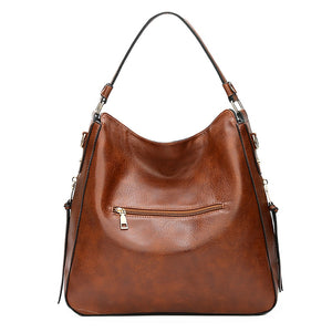 Faux Leather Women Hobo Bag Large Capacity Shoulder Bag