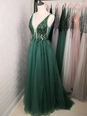 Light Gray High Split Tulle Sleeveless Evening Gown Prom Dress