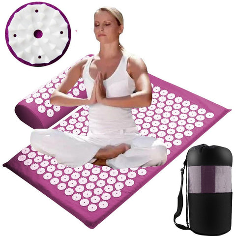 Acupressure Massage Mat Spike Cushion Stress Relief Back Body Pain Yoga Acupuncture Massager