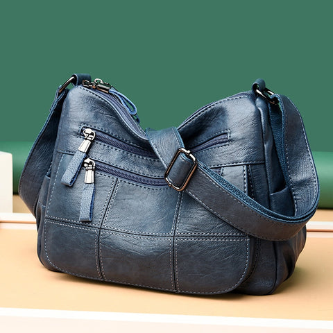 Faux Leather Shoulder Bag Women Luxury Designer Vegan Large Capacity Crossbody 6 Colors Purse