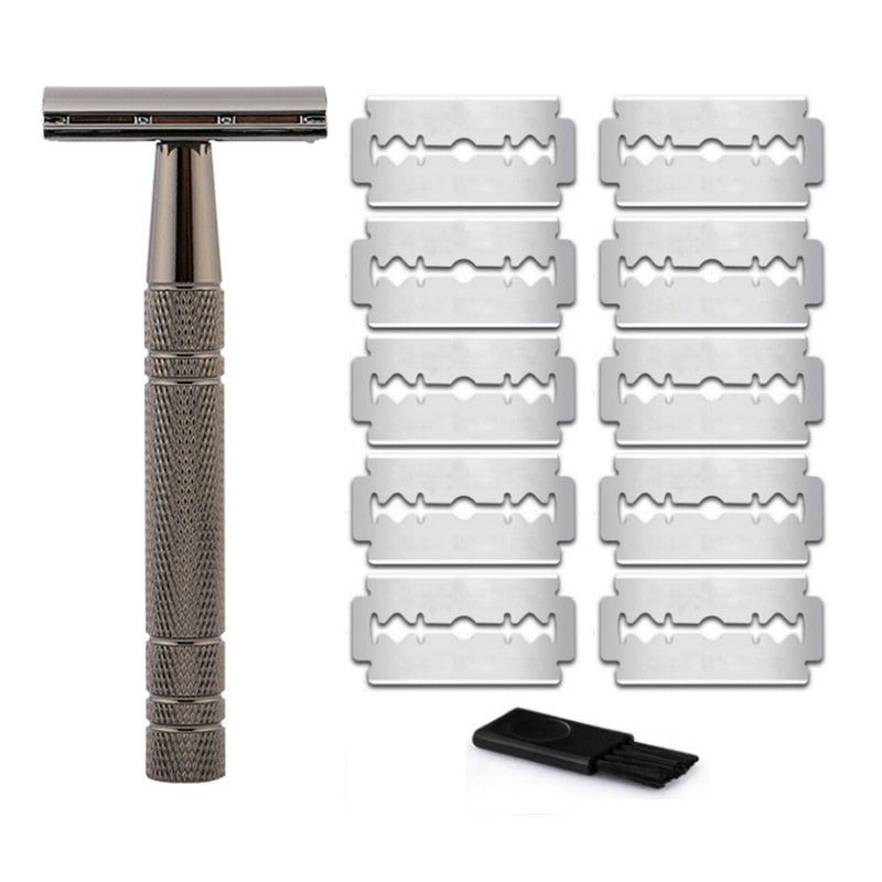Rose Gold Double Edge Safety Razor Women Men Shaver