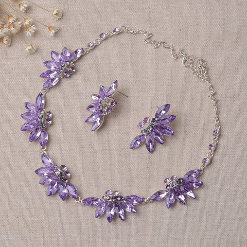 Baroque Purple Crystal Pearl Bridal Crown Tiara Women Luxury Elegant Wedding Fashion Gift