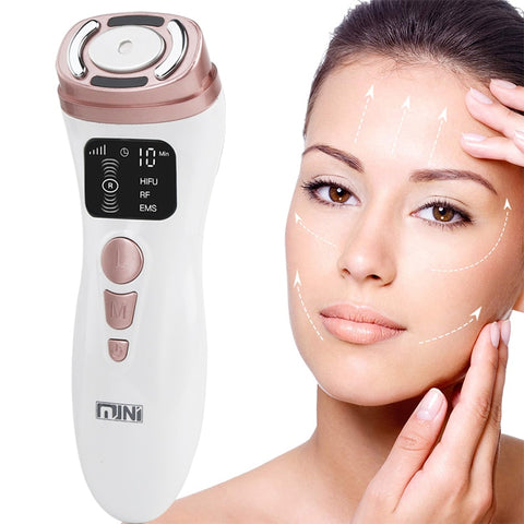 RF EMS Ultrasound Facial Beauty Device Mini Skin Care Machine Lifting Anti-Aging Gift