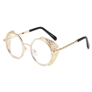 Retro Round Steampunk Sunglasses UV400 Unisex