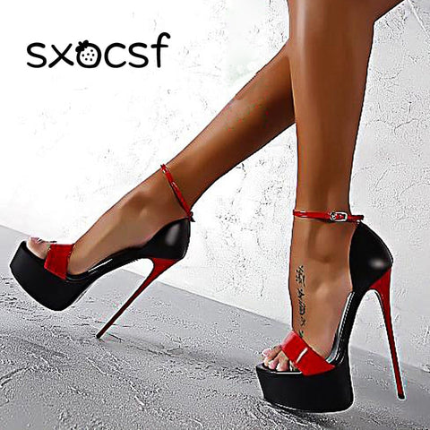 Black with red heels