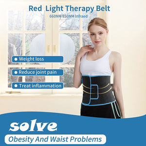Infrared LED Light Therapy Belt 850nm 660nm Back Pain Relief Wrap Fat-Burning Belt