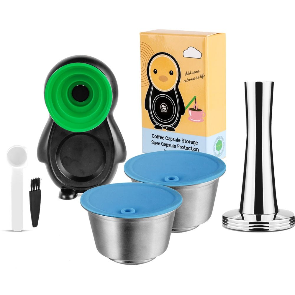 Reusable Dolce Gusto Capsules Stainless Steel Refillable Silicone Cover Coffee Kitchen Tool