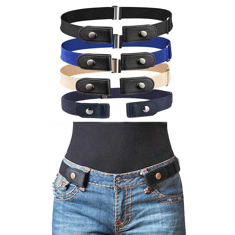 Elastic No Buckle Ladies Belt Invisible belt