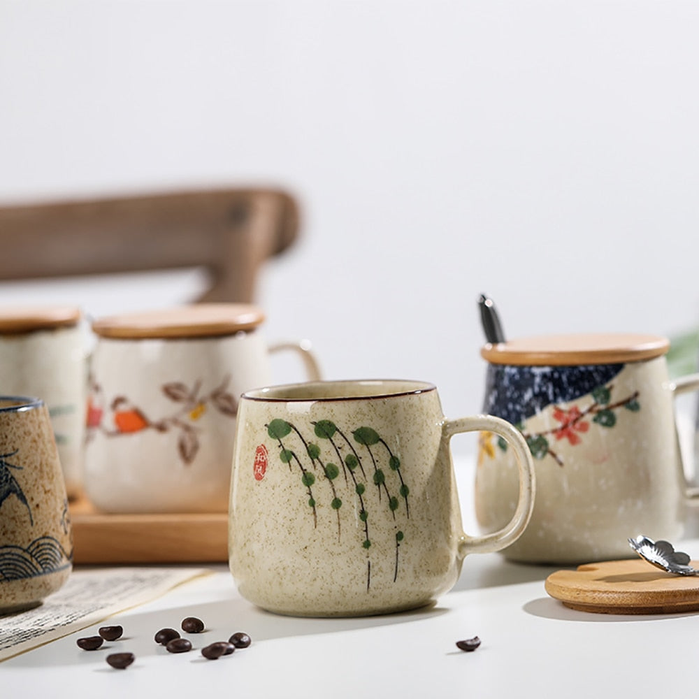 Unique Japanese Retro Style Cup Ceramic Mug