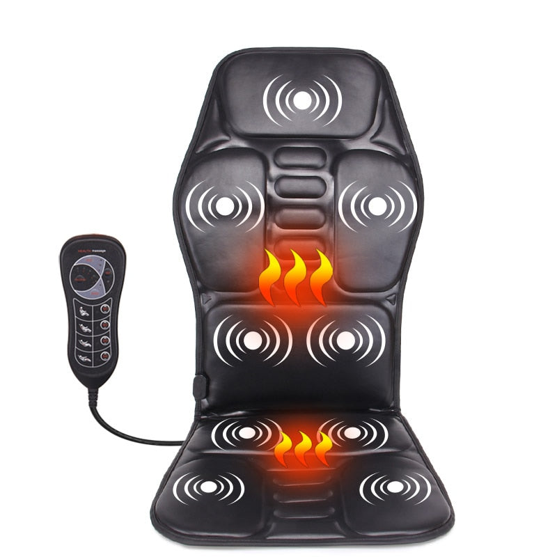 Electric Vibration Back Massager Chair Cushion Vibrates with Heat –