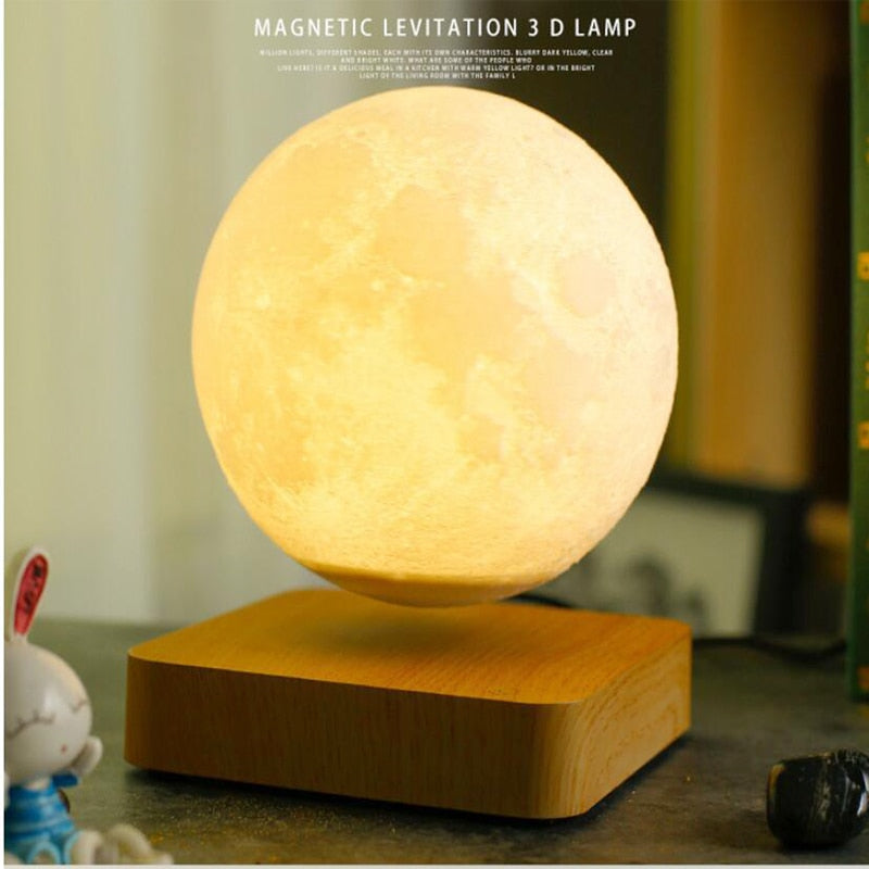 New 3D Print LED Night Moon Lamp Magnetic Levitating Lamp