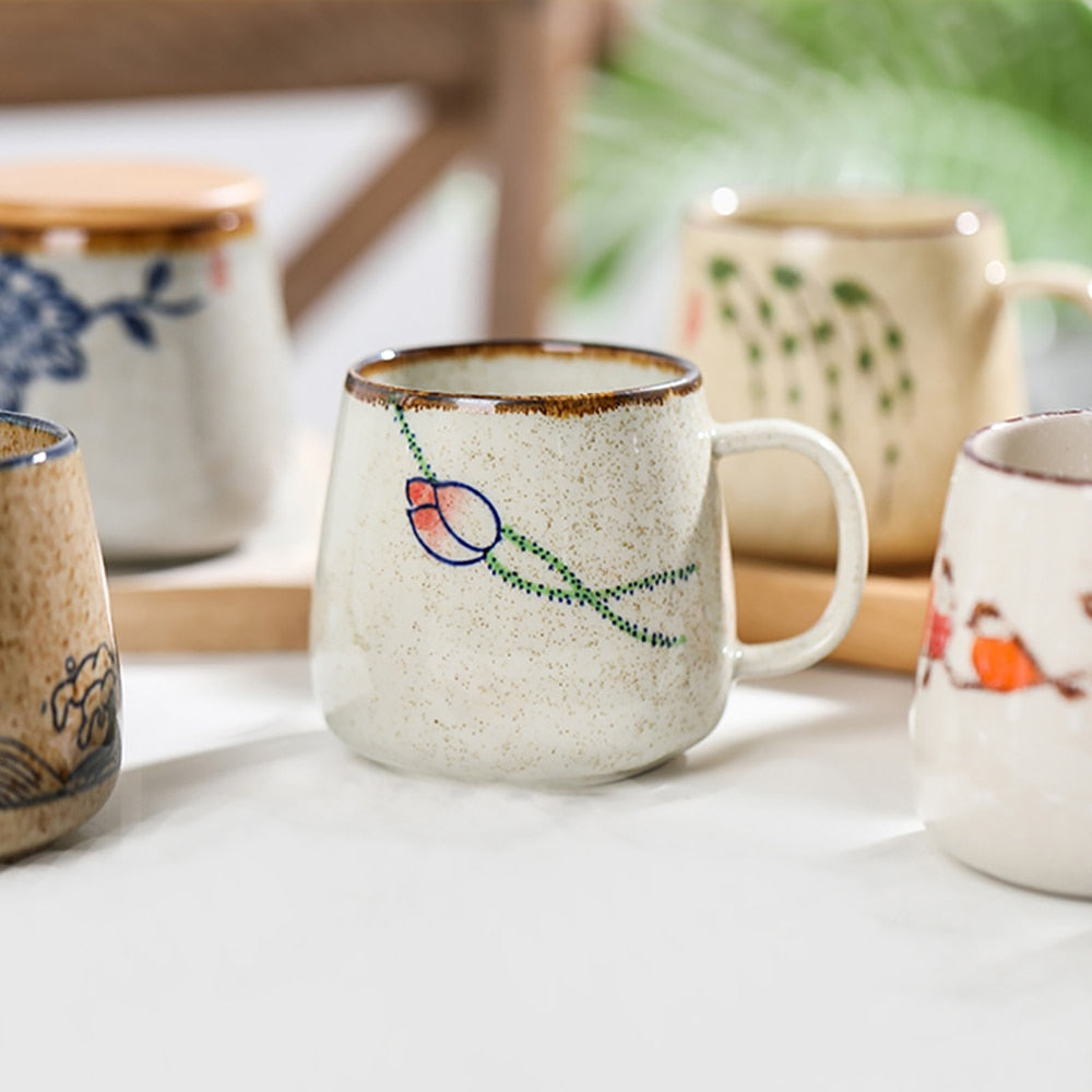 Unique Japanese Retro Style Cup Ceramic Mug