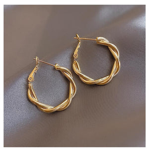 Gold Chunky Hoop Earring Gold Filled Hypoallergenic Earrings