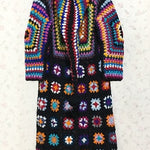 Long Sleeve Maxi Hand Made Coat Native Sweater