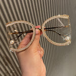Luxury Crystal Rhinestone Sunglasses Women Fashion Oversized Ladies Glasses
