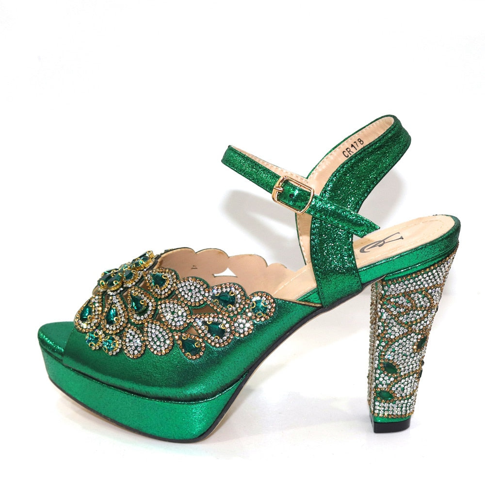 Women's Pumps High Heel Stilettos Crystal Design Wedding/Gala Shoes