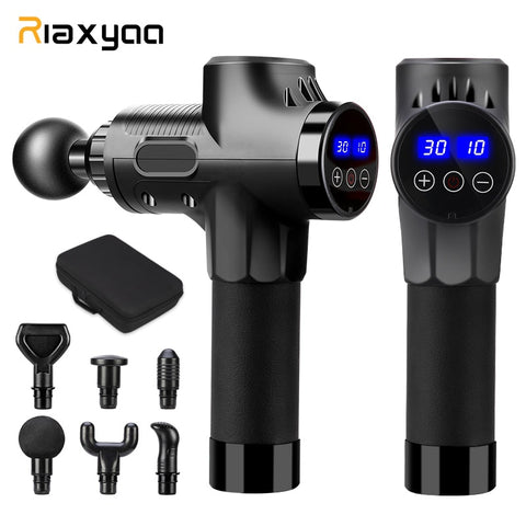 Deep Tissue Massage Gun Electric Muscle Massager 6 Heads Portable Pain Relief Gift