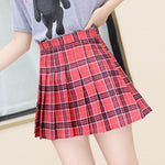 Girl's Plaid Tennis Skirts High Waist Pleated Short Dress With Underpants