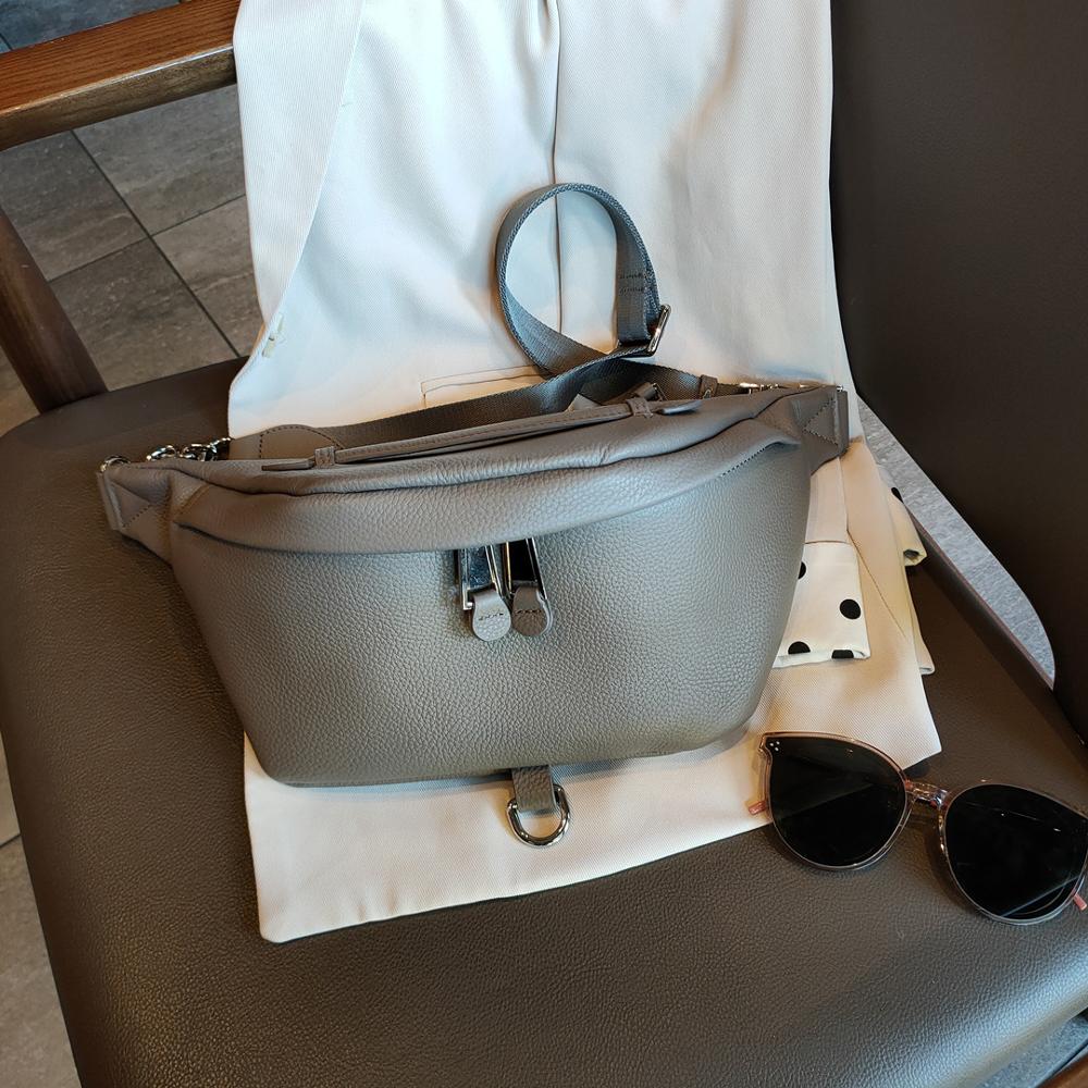 Genuine Leather Fanny Pack Women Luxury Waist Bag Handbag Casual Elegant Fashion