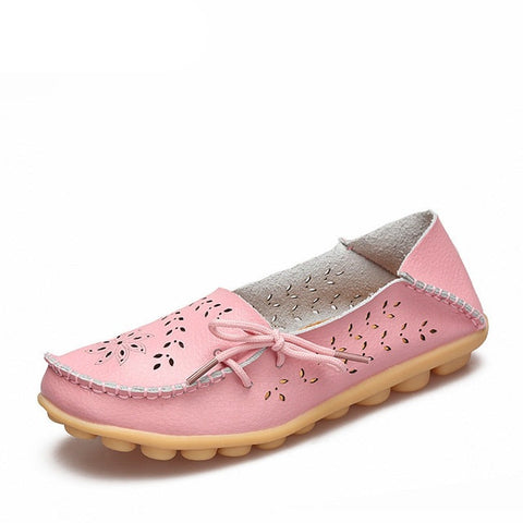 Genuine Leather Loafers Women Comfortable Casual Everyday Office Fashion Shoes