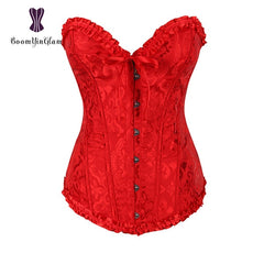 Bustier Corset Top Ovebust Victorian Corset Lace Up Plus Sizes