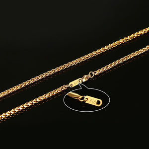 Gold Color Long Stainless Steel Necklace