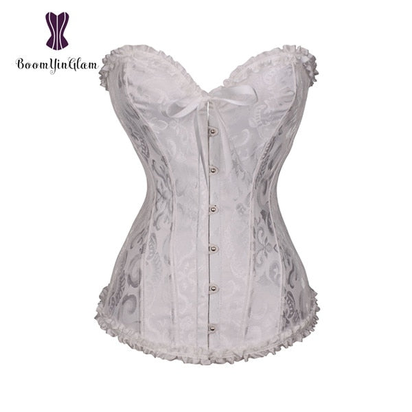 Bustier Corset Top Ovebust Victorian Corset Lace Up Plus Sizes