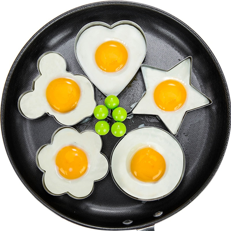 Stainless Steel Fried Egg Molds Pancake Molds Non Stick for Griddle Pan Frying