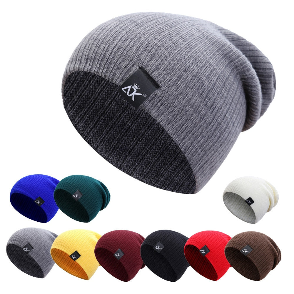Beanie Knitted Winter Hat Unisex Warm Casual Slouchy Hat