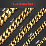 Stainless Steel Cuban Link Chain Bracelet