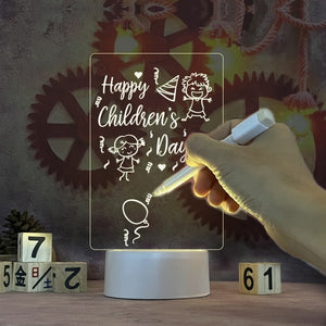 Note Board Creative Led Night Light USB Message Board Holiday Light  With Pen