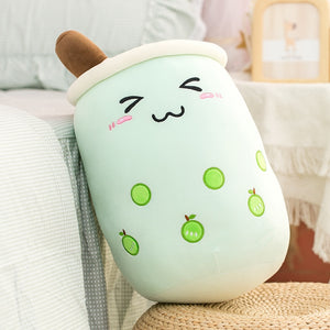 Milk Boba Tea Plush Pillow Stuffed Toy For Kids & Adults
