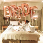 Rose Gold Letter Bride Foil Balloons Wedding Decorations Valentines Day Party Bride