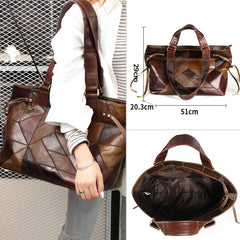 Women's Luxury Leather Handbag Retro Fashion Shoulder Bag