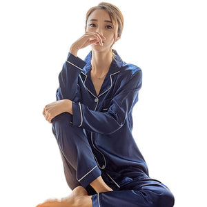 Women's Silk Satin Pajamas Set