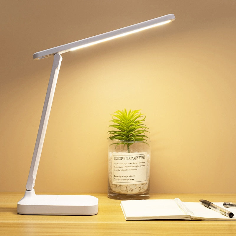 Table Lamp Touch Dimmable LED Light Eye Protect For Computer/Desktop, Rechargeable