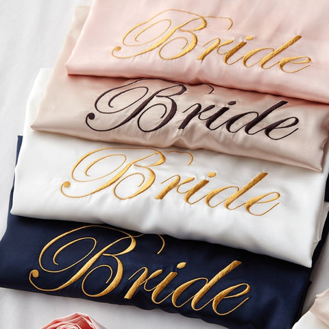 Bride Bridesmaid Robe Women Wedding Bathrobe Sleepwear Casual Loungewear Fashion Gift