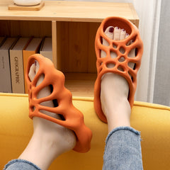 Cut-out Platform Slippers Women / Men Fashion Beach Slides Soft EVA Material