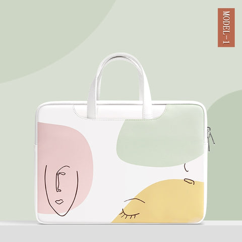 PU Leather Laptop Bag 13-16 Inch Waterproof MacBook Air Pro Casual Work Travel Fashion