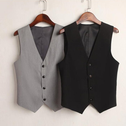 Business Vest Women Thin Loose V-Neck Single Breasted Elegant Office Casual Fashion Top