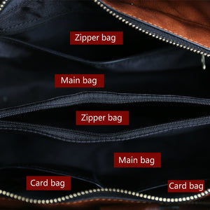 High Quality Handmade Leather Womens Handbag Large Capacity Shoulder Bag
