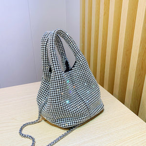 Women Shinny Rhinestone Mesh Shoulder Crossbody Bags