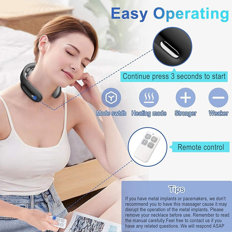 Neck Massager Electric Pain Relief Tool