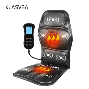 Electric Vibration Back Massager Chair Cushion Vibrates with Heat for Car Home Office