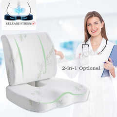 Orthopedic Seat Cushion with Memory Foam Hemorrhoids For Car Office Home Chair Lumbar Support Breathable Pillow