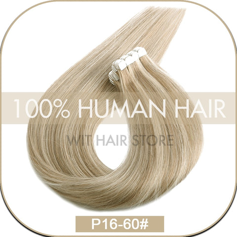 Straight Human Hair Extensions Natural Seamless Clip-In Soft Smooth Fashion