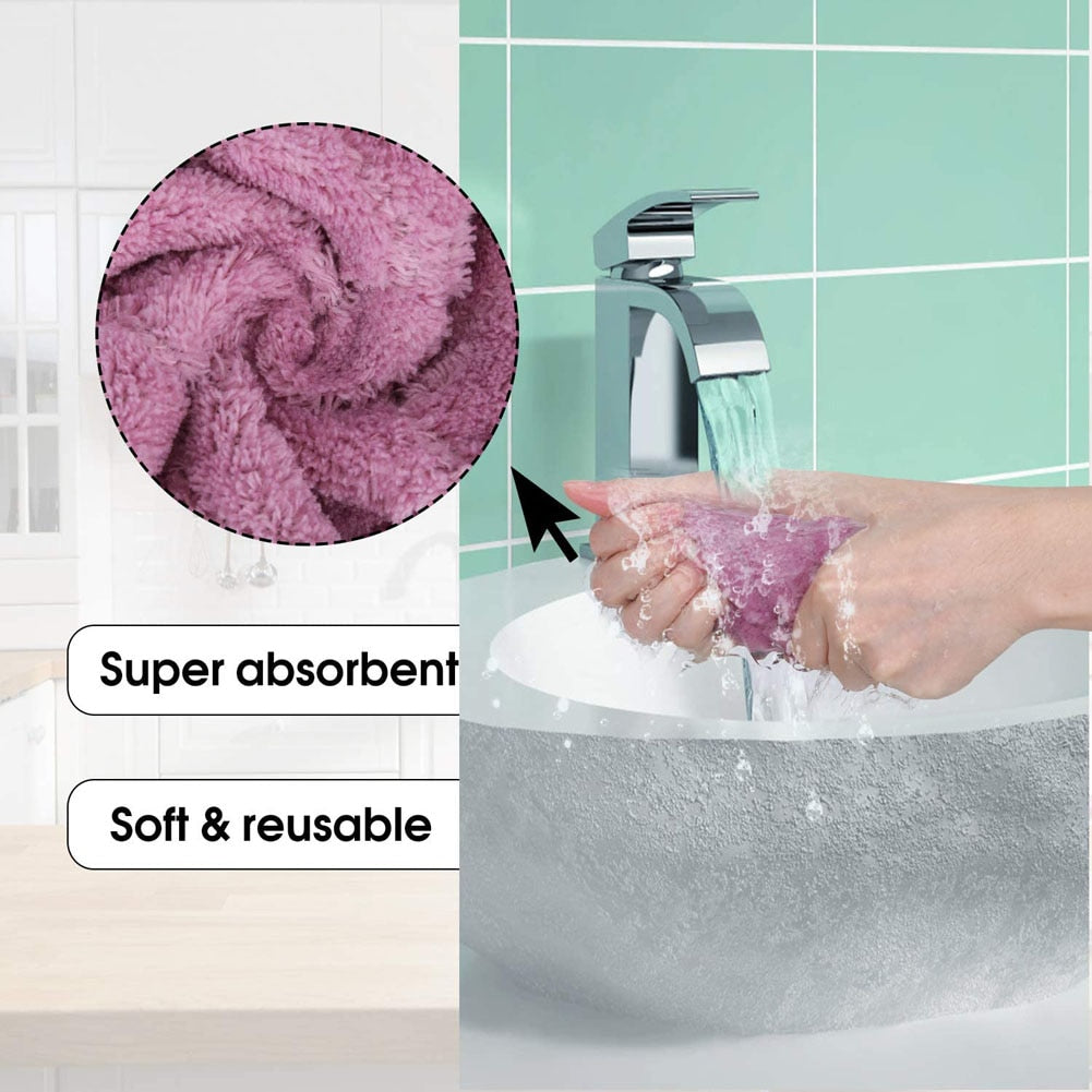 Microfiber Towel Absorbent Kitchen Cleaning Cloth