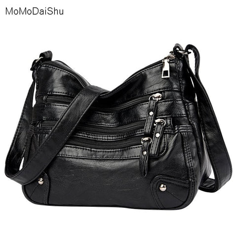 Soft PU Leather Shoulder Bag Women Large Capacity Casual Elegant Everyday Fashion Handbag